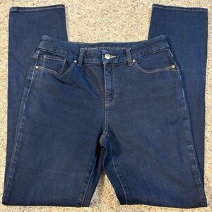 Chico's So Slow Slimming Girlfriend Jeans 0.5 Tall EUC